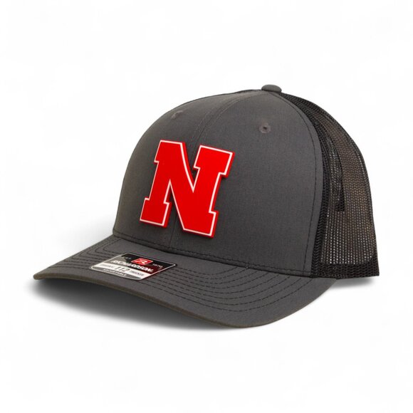 Nebraska Cornhuskers Scarlet 3D Snapback Trucker Hat- Charcoal/ Black - Picture 1 of 3